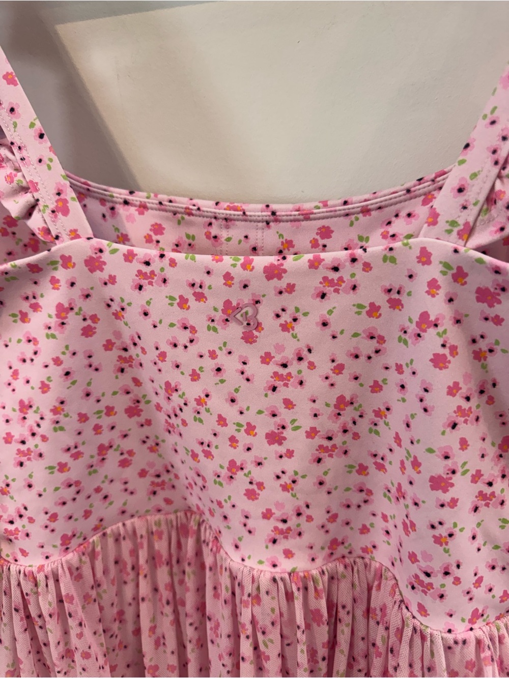Blogilates Ballerina Ruffle Dress - Pink Floral Print, NWT - Picture 10 of 13